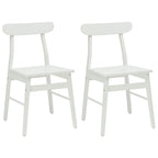 Esszimmerstuhl 2 pcs Weiß 43 x 44,5 x 77 cm Massives Gummiholz