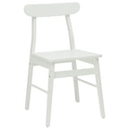 Esszimmerstuhl 2 pcs Weiß 43 x 44,5 x 77 cm Massives Gummiholz
