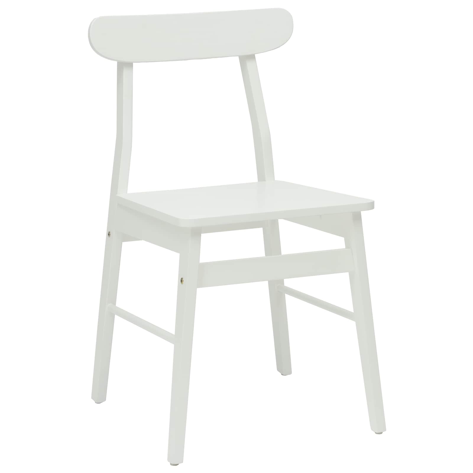 Esszimmerstuhl 2 pcs Weiß 43 x 44,5 x 77 cm Massives Gummiholz