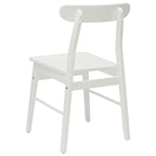 Esszimmerstuhl 2 pcs Weiß 43 x 44,5 x 77 cm Massives Gummiholz