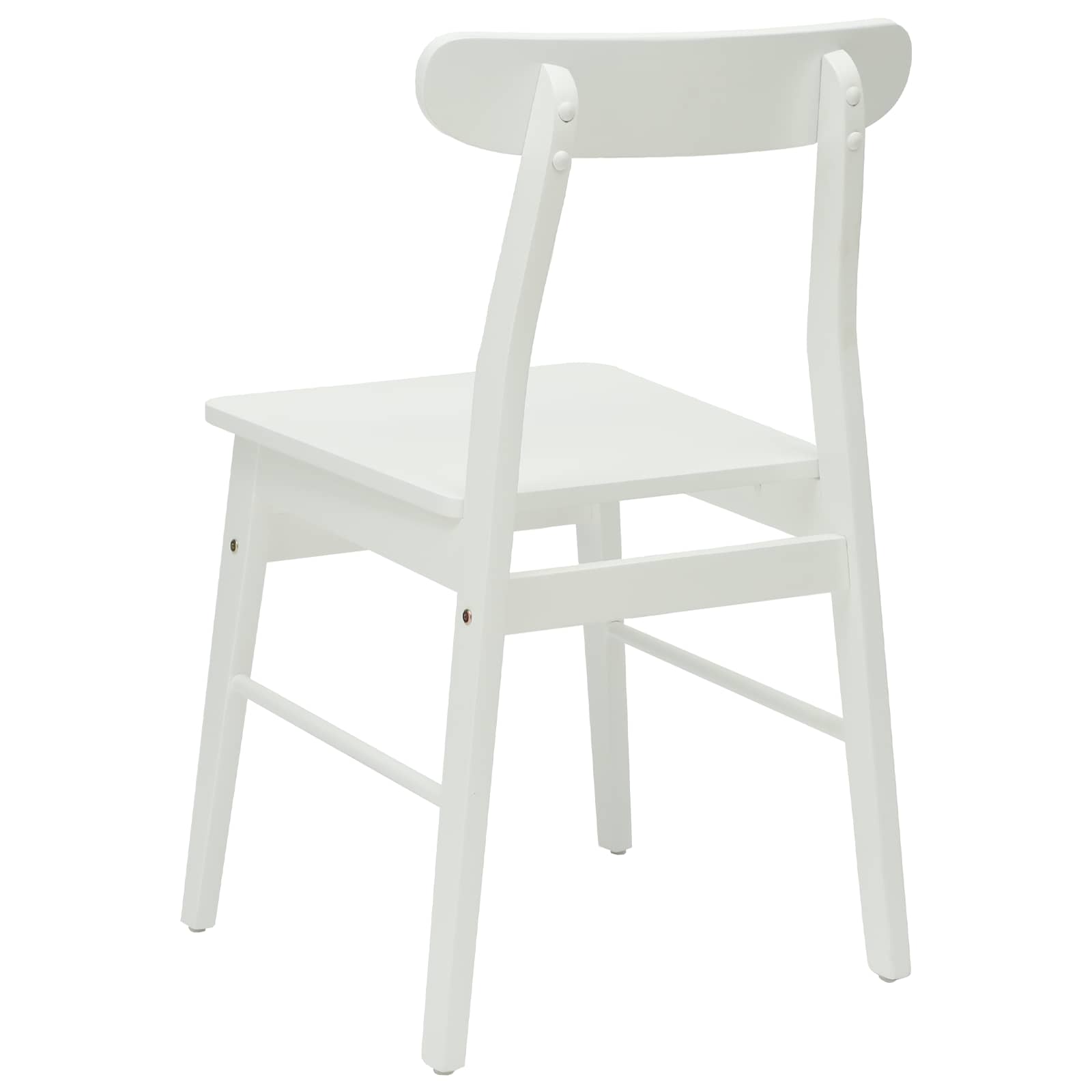 Esszimmerstuhl 2 pcs Weiß 43 x 44,5 x 77 cm Massives Gummiholz