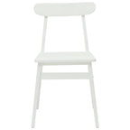 Esszimmerstuhl 2 pcs Weiß 43 x 44,5 x 77 cm Massives Gummiholz