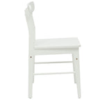 Esszimmerstuhl 2 pcs Weiß 43 x 44,5 x 77 cm Massives Gummiholz