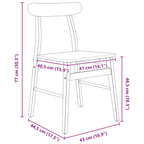 Esszimmerstuhl 2 pcs Weiß 43 x 44,5 x 77 cm Massives Gummiholz