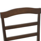 Esszimmerstuhl 2 pcs Hellbraun und Schwarz Massives Gummiholz