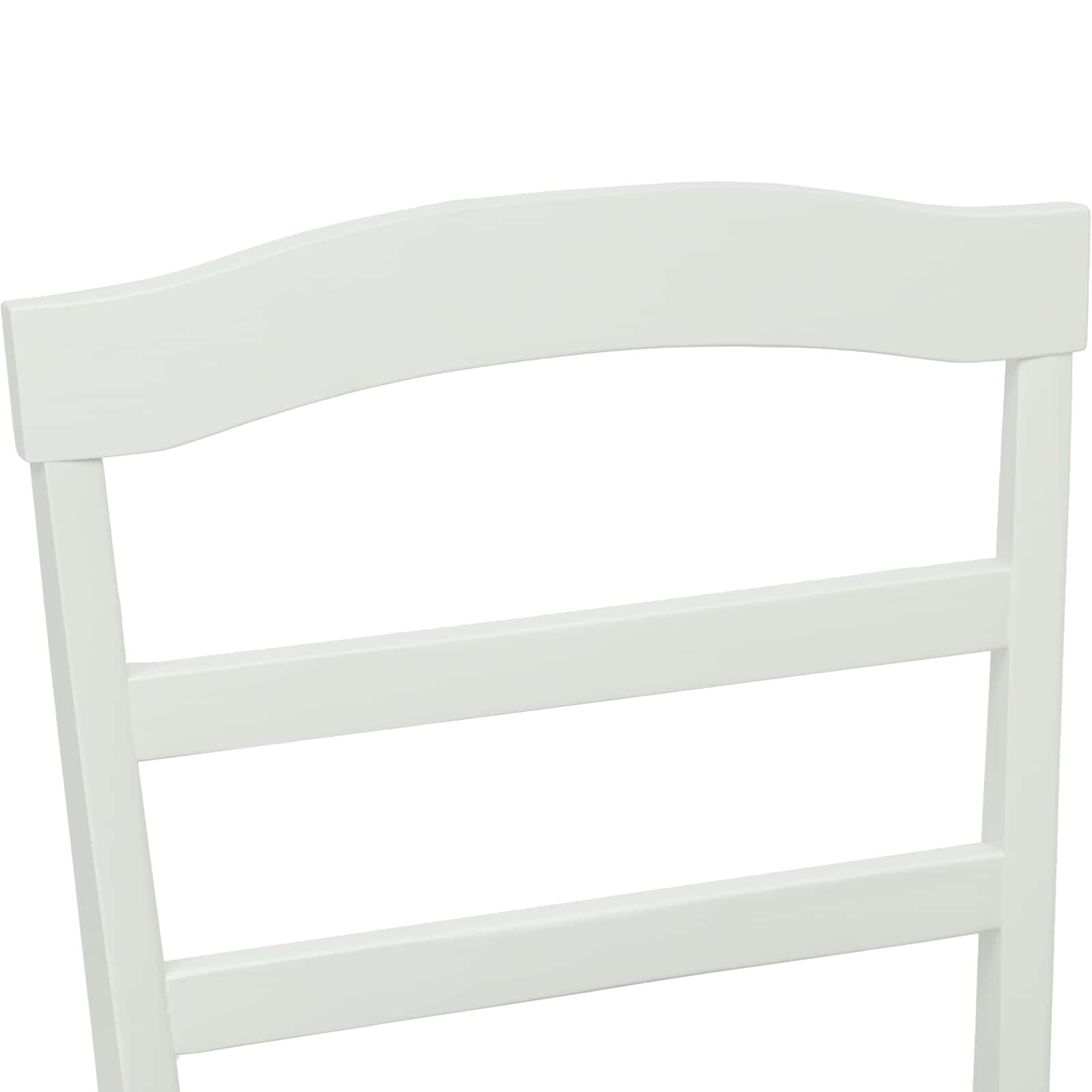 Esszimmerstuhl 2 pcs Weiß und Braun Massives Gummiholz