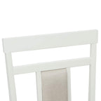 Esszimmerstuhl 2 pcs Weiß und Natur Massives Gummiholz