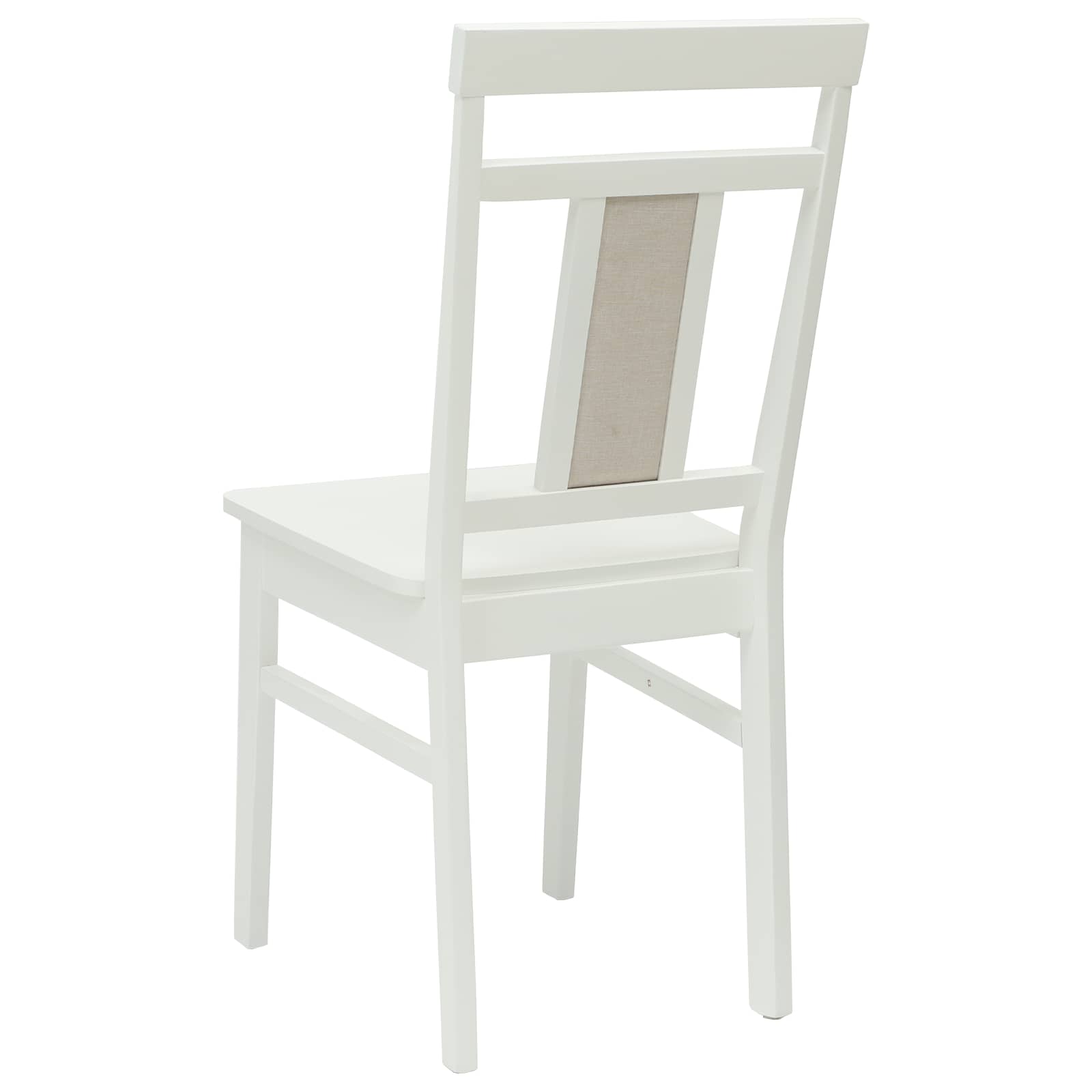 Esszimmerstuhl 2 pcs Weiß Massives Gummiholz