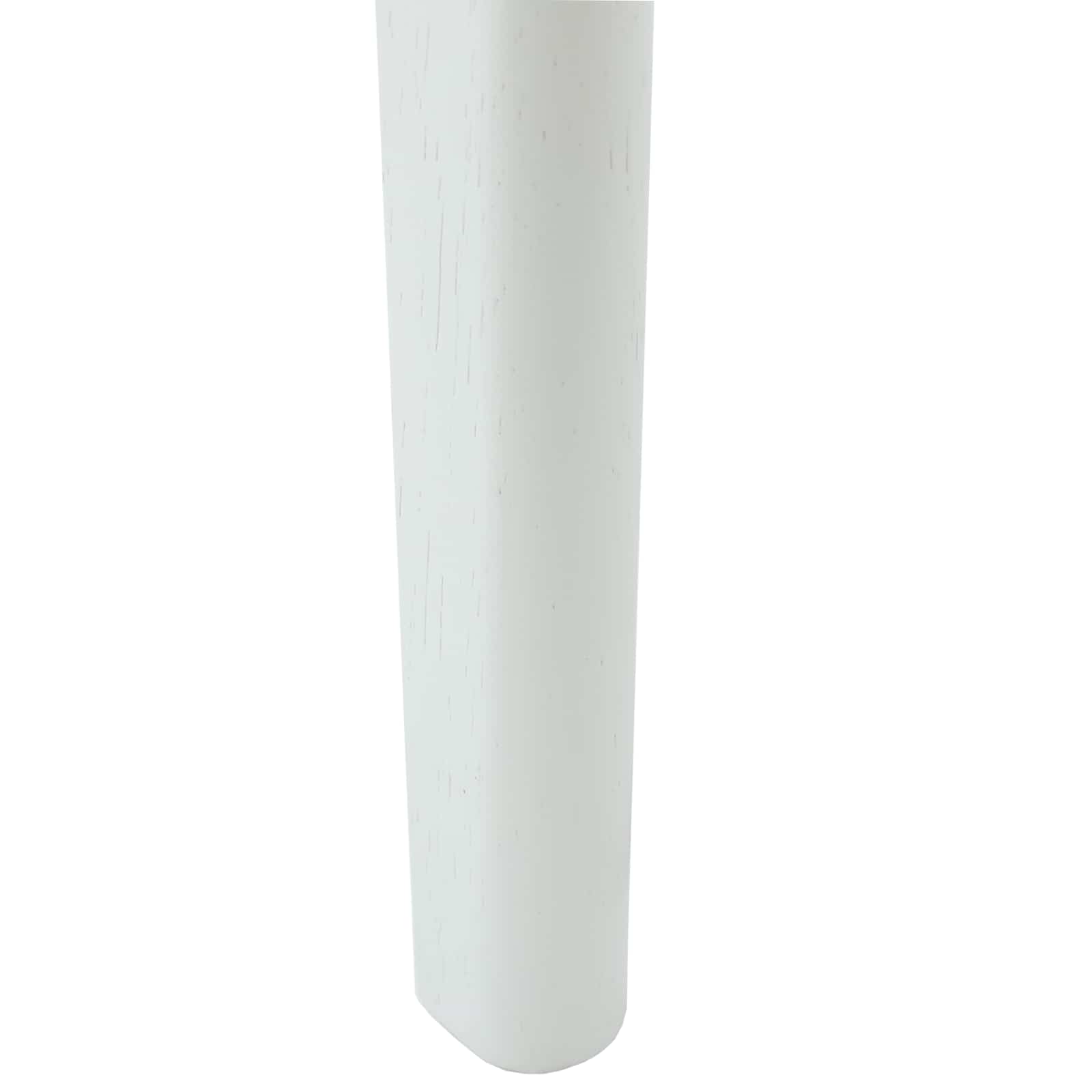 Esszimmerstuhl 2 pcs Weiß und Natur Solides Gummiholz