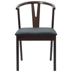 Esszimmerstuhl 2 pcs Hellbraun und Schwarz Massives Gummiholz