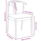Esszimmerstuhl 2 pcs Weiß und Braun Massives Gummiholz