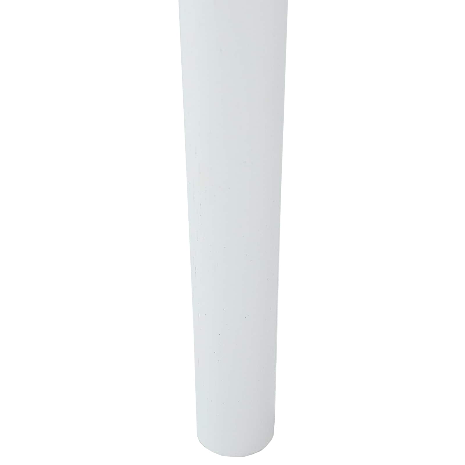 Esszimmerstuhl 2 pcs Weiß und Braun Massives Gummiholz