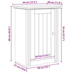 Badezimmer-Wandschrank mit Tür BODO Honigbraun 44 x 30 x 60 cm