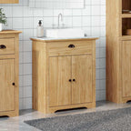 Badezimmerschrank BODO Honigbraun 70 x 35 x 80 cm Holzwerkstoff