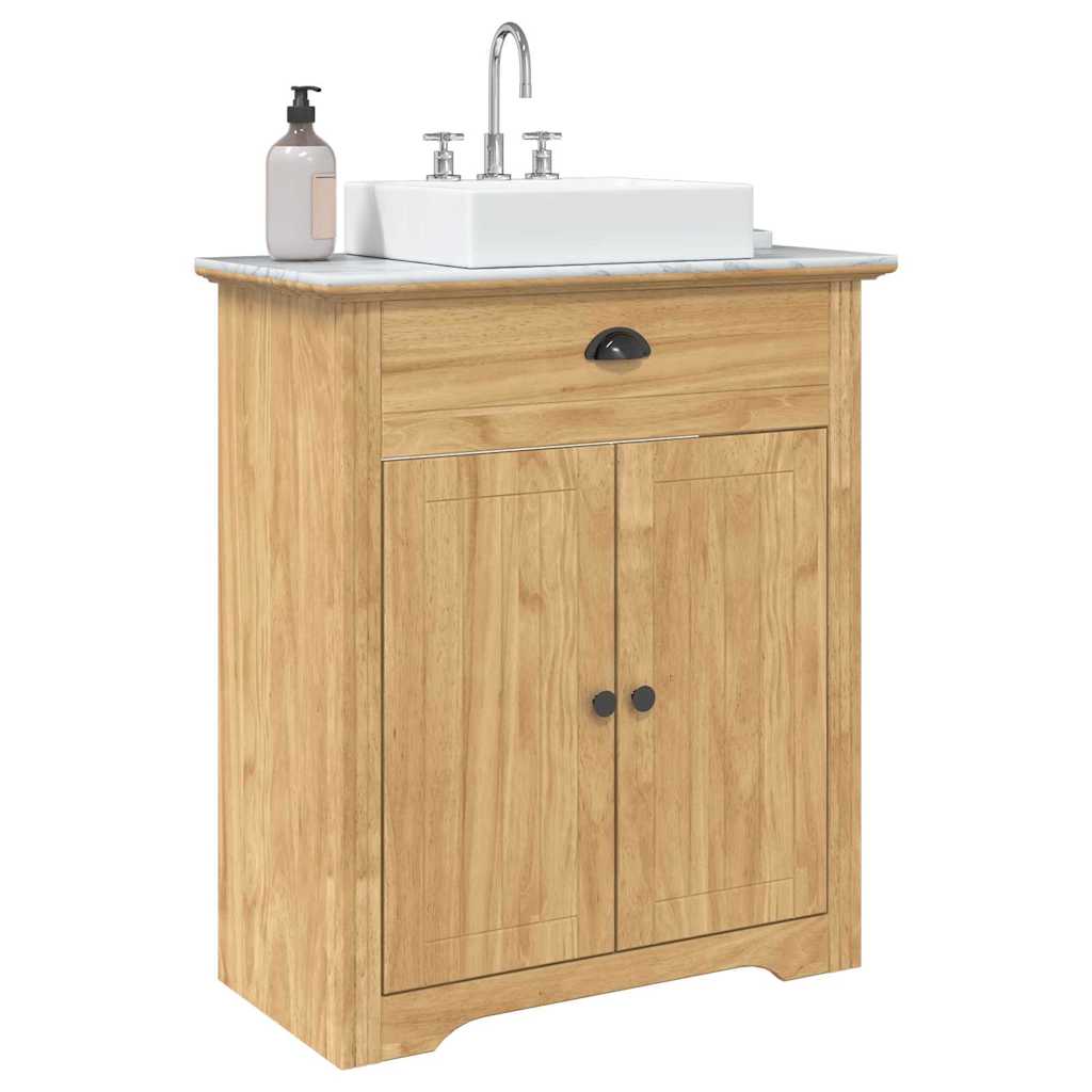 Badezimmerschrank BODO Honigbraun 70 x 35 x 80 cm Holzwerkstoff