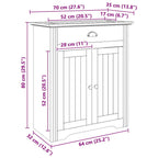 Badezimmerschrank BODO Honigbraun 70 x 35 x 80 cm Holzwerkstoff
