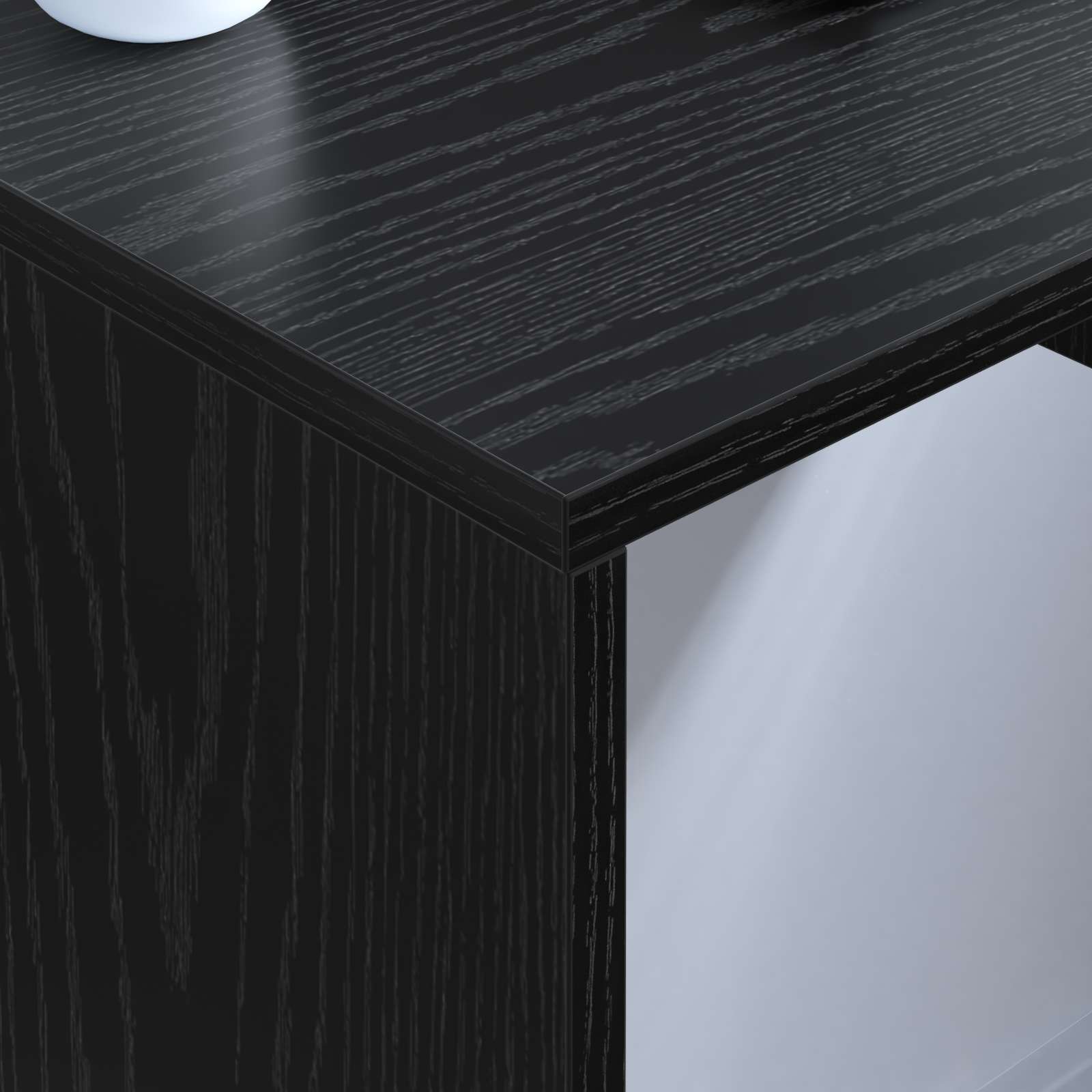 Wandtisch Schwarz Eichen-Optik 60 x 45 x 30 cm Holzwerkstoff