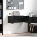 Wandtisch Schwarz Eichen-Optik 80 x 45 x 30 cm Holzwerkstoff