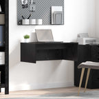 Wandtisch Schwarz Eichen-Optik 80 x 45 x 30 cm Holzwerkstoff