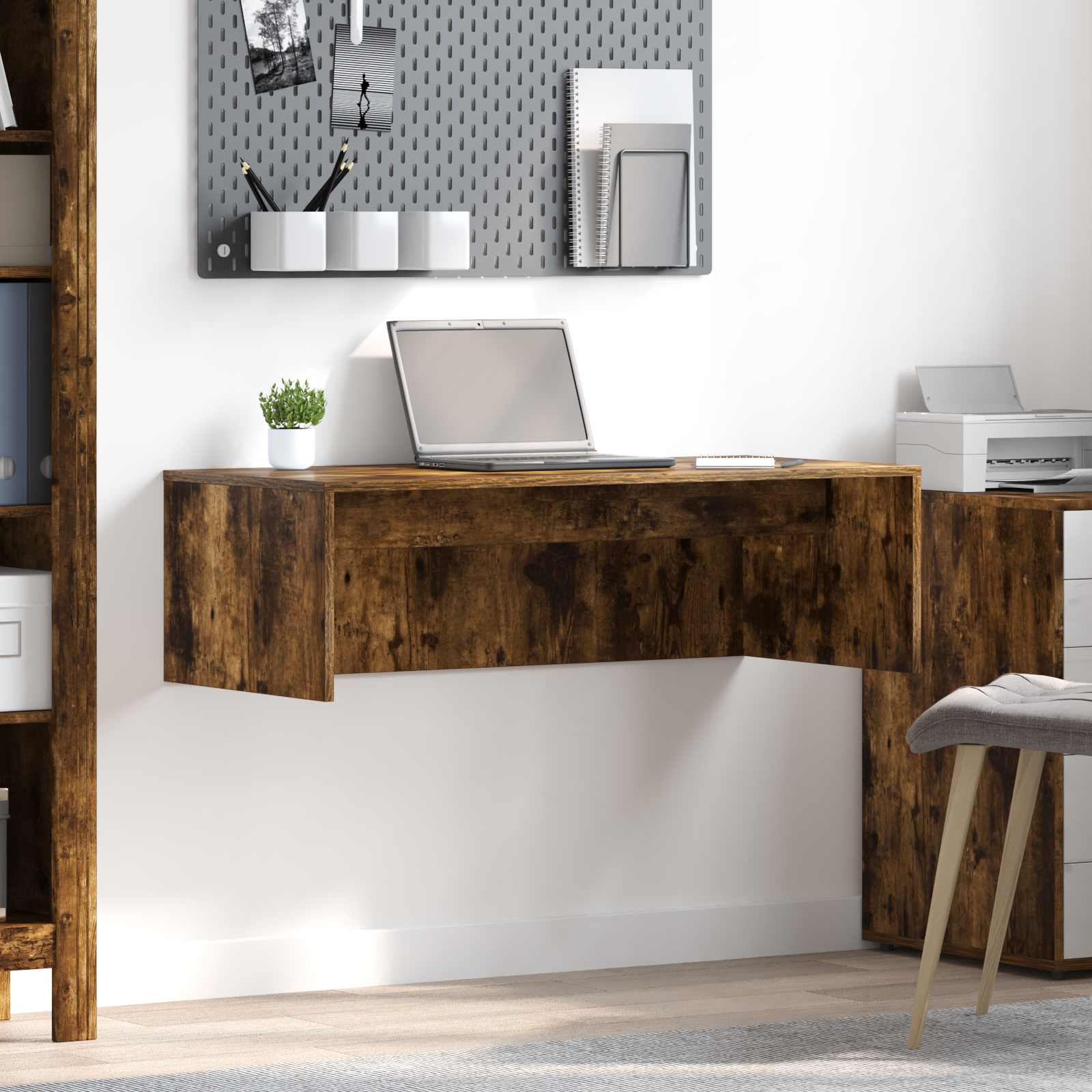 Wandtisch Geräucherte Eiche 100 x 45 x 30 cm Holzwerkstoff