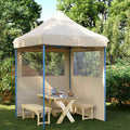 Party-Zelt Beige 200 x 200 x 306 cm Oxford-Stoff