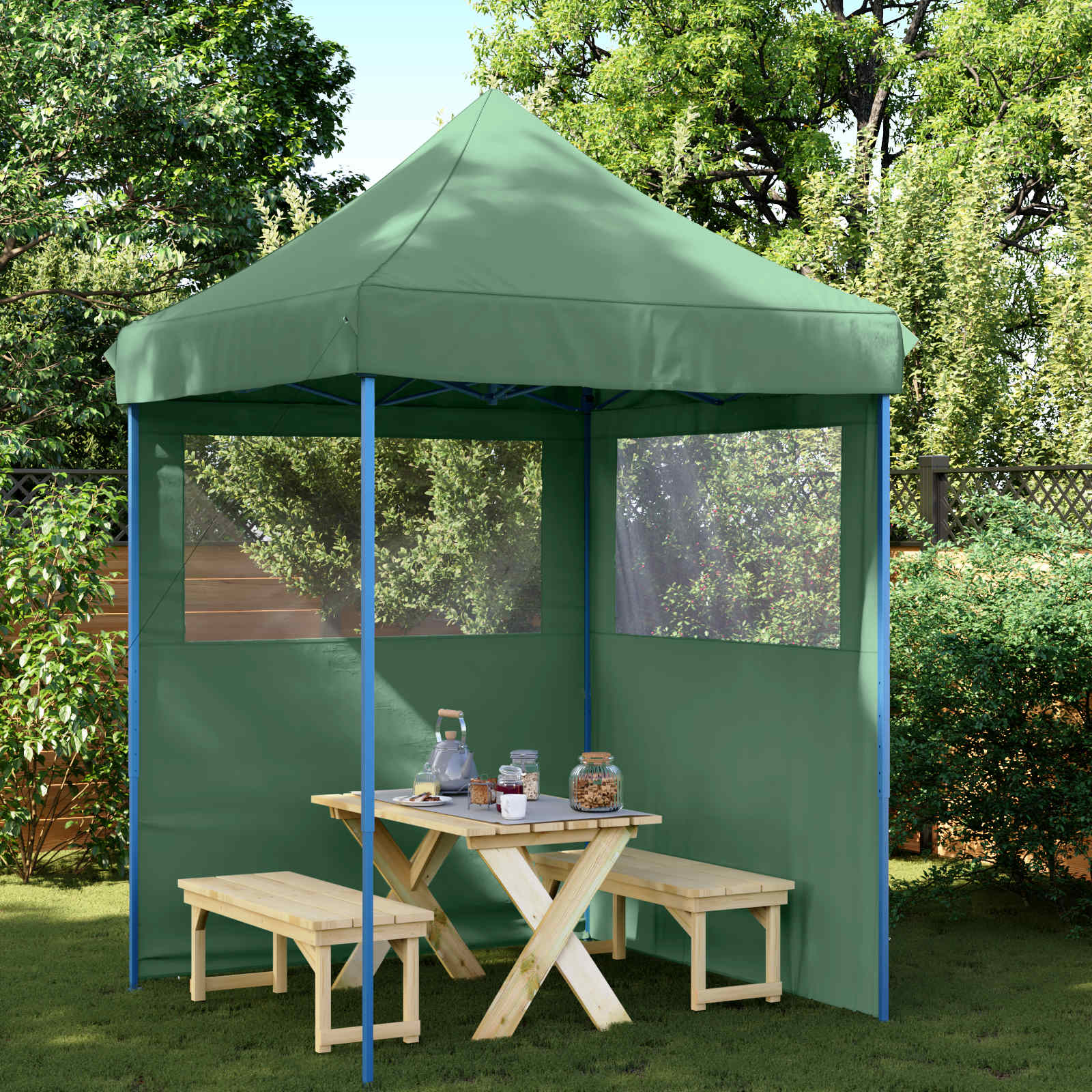 Party-Zelt Grün 200 x 200 x 306 cm Oxford-Stoff