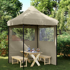 Party-Zelt Taupe 200 x 200 x 306 cm Oxford-Stoff