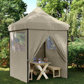 Party-Zelt Taupe 200 x 200 x 306 cm Oxford-Stoff
