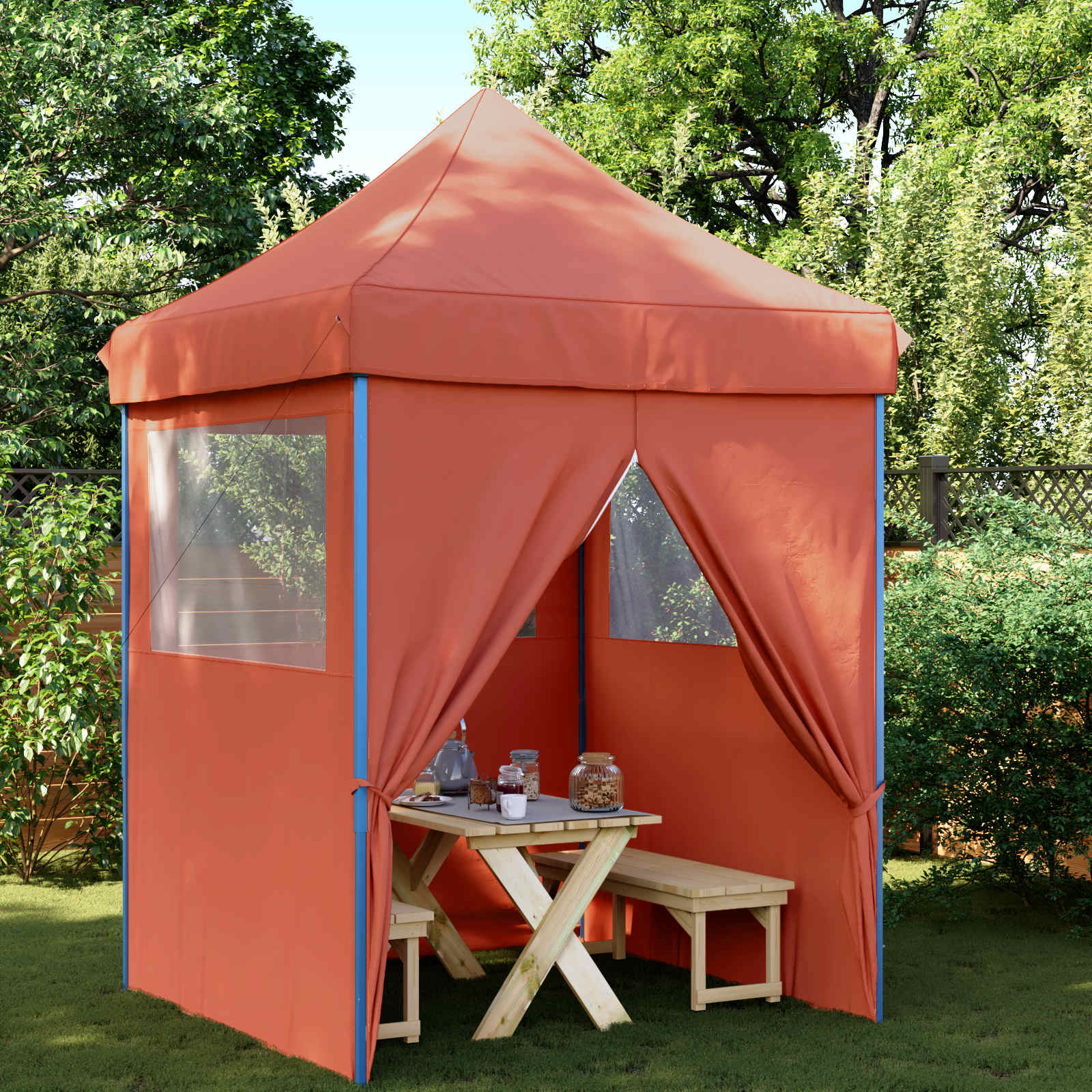 Party-Zelt Terrakotta 200 x 200 x 306 cm Oxford-Stoff