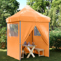 Party-Zelt Orange 200 x 200 x 306 cm Oxford-Stoff