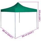 Party-Zelt Grün 291 x 291 x 315 cm Oxford-Stoff
