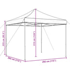 Party-Zelt Terrakotta 292 x 292 x 315 cm Oxford-Stoff