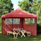 Party-Zelt Bordeauxrot 292 x 292 x 315 cm Oxford-Stoff