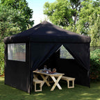 Party-Zelt Schwarz 292 x 292 x 315 cm Oxford-Stoff
