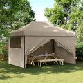 Party-Zelt Taupe 279 x 410 x 315 cm Oxford-Stoff