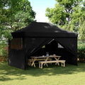 Party-Zelt Schwarz 279 x 410 x 315 cm Oxford-Stoff