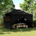 Party-Zelt Schwarz 279 x 410 x 315 cm Oxford-Stoff
