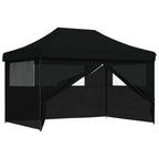 Party-Zelt Schwarz 279 x 410 x 315 cm Oxford-Stoff