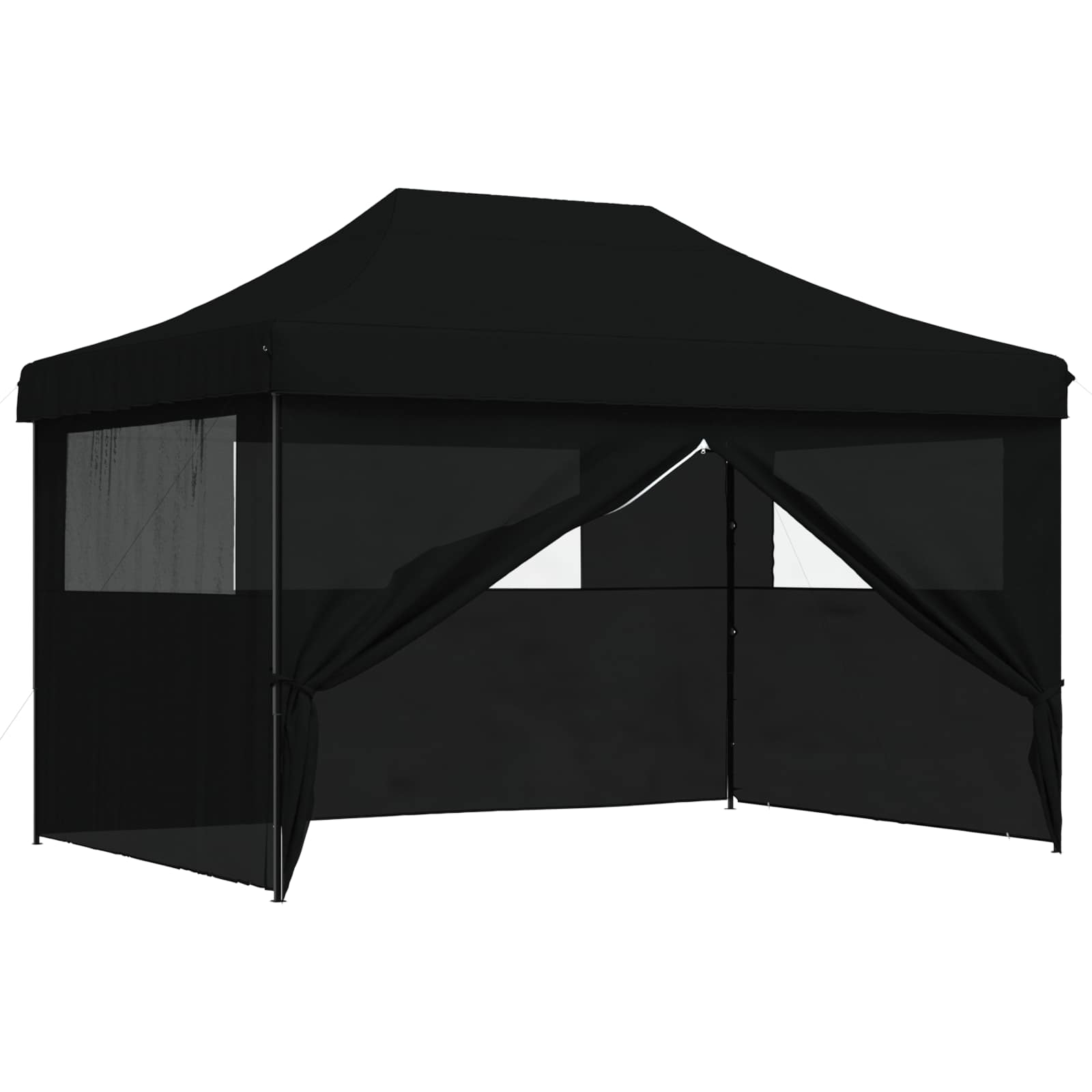 Party-Zelt Schwarz 279 x 410 x 315 cm Oxford-Stoff