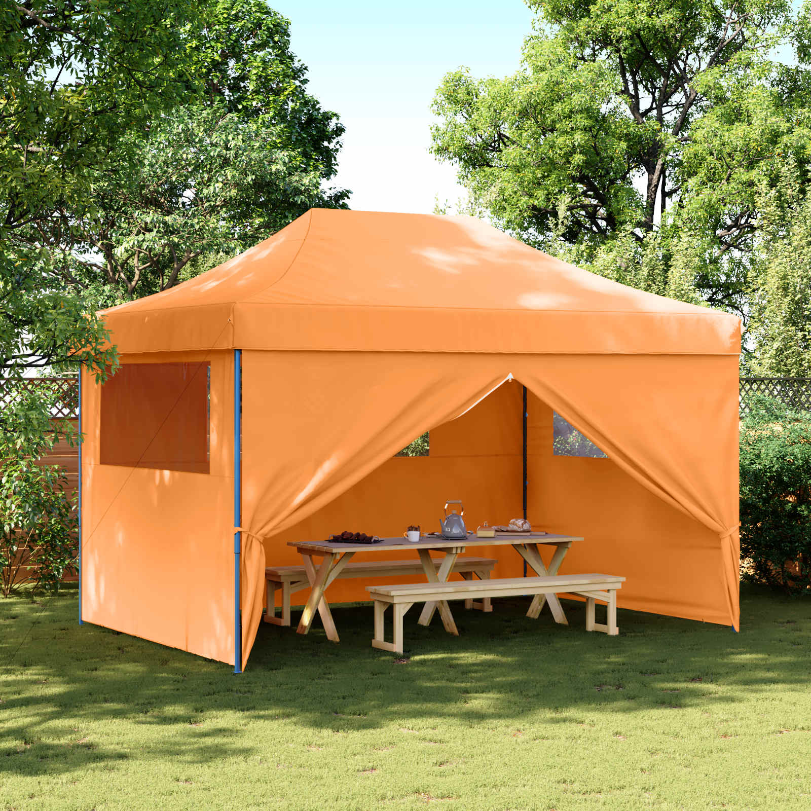 Party-Zelt Orange 279 x 410 x 315 cm Oxford-Stoff