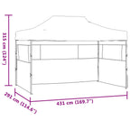Party-Zelt Anthrazit 291 x 431 x 315 cm Oxford-Stoff