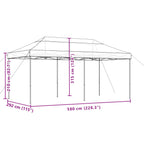 Party-Zelt Braun 292 x 580 x 315 cm Oxford-Stoff