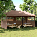 Party-Zelt Braun 292 x 580 x 315 cm Oxford-Stoff
