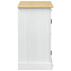 Waschbeckenunterschrank mit Regal mit Tür Weiß 73 x 33 x 60 cm