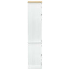 Badezimmerschrank Weiß 50 x 40 x 185 cm Massives Kiefernholz