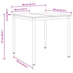 Esstische 80 x 80 x 75 cm METALL