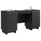 Schreibtisch Schwarz Holzwerkstoff 142,5 x 50 x 75 cm