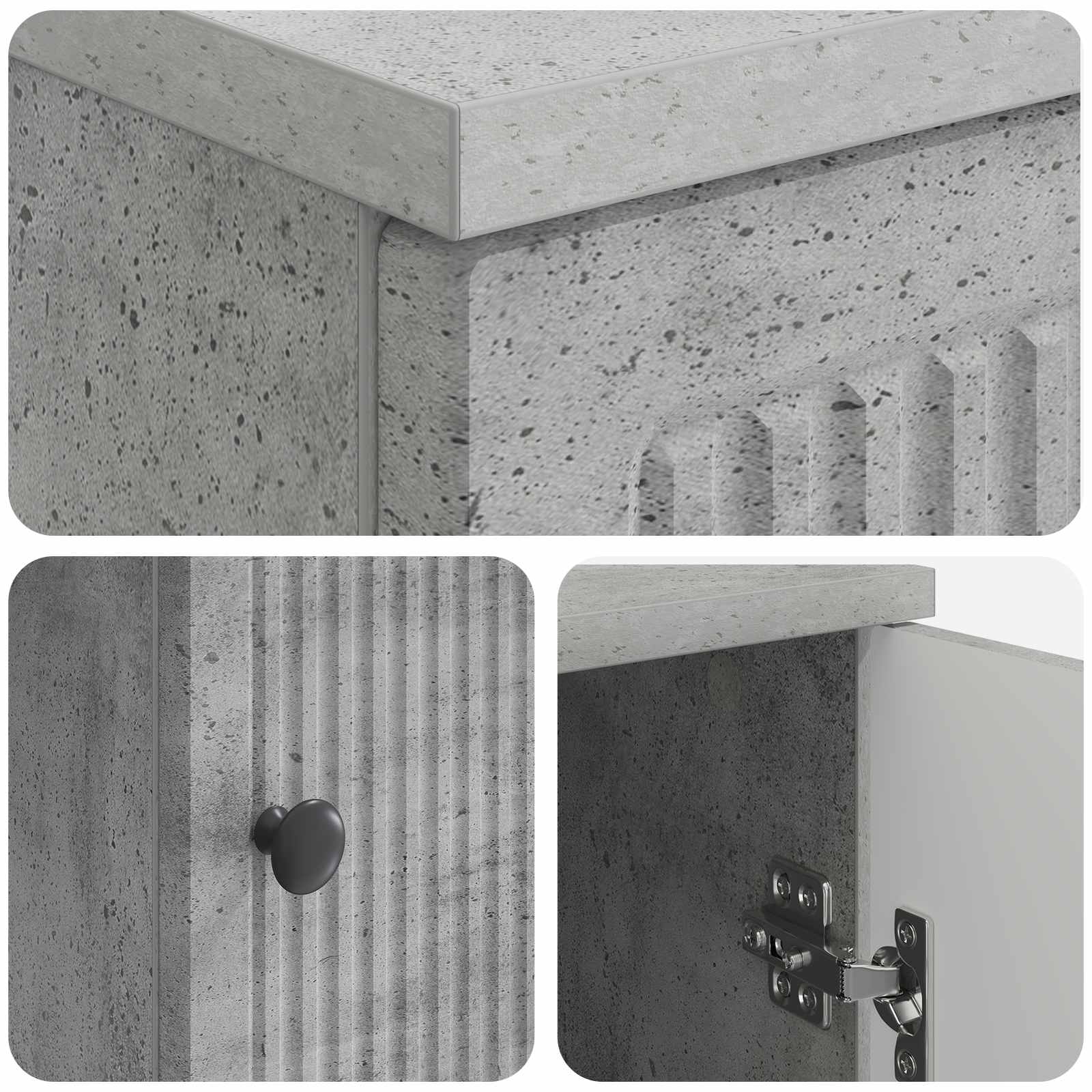 Schreibtisch Betongrau Holzwerkstoff 142,5 x 50 x 75 cm