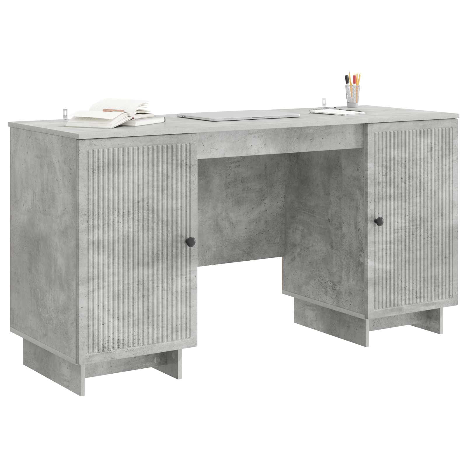 Schreibtisch Betongrau Holzwerkstoff 142,5 x 50 x 75 cm