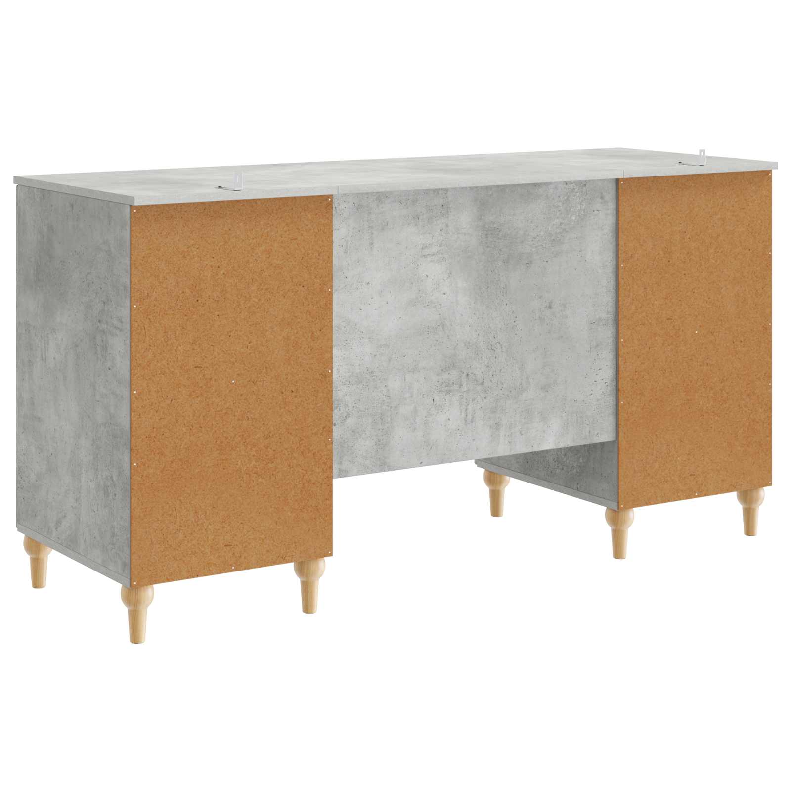 Schreibtisch mit Tür Betongrau 142,5 x 50 x 75 cm Holzwerkstoff